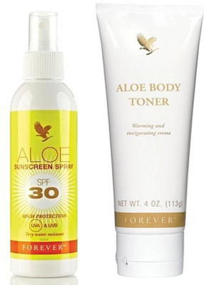 Forever aloe body toner and aloe sunsreen spray spf - 30(Set of 2)