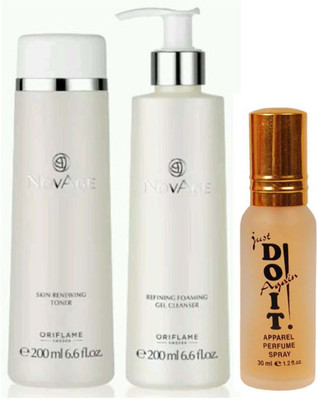 

Oriflame Sweden novage refining foaming gel cleanser and toner with do it parfum(Set of 3)