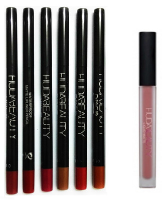 

Huda Beauty Liquid Mattee WATERPROOF MATTE LIP-LINER PENCIL LIPSTICK PACK WITH LIQUID MATTE LIPSTICK PACK(Set of 7)