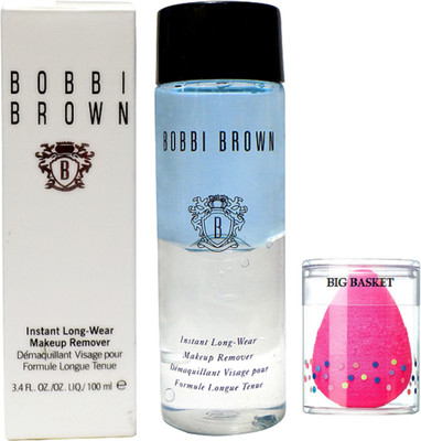 

big Basket SPONGE PUFF WITH bobbi brown instant long wear makeup remover(Set of 2)