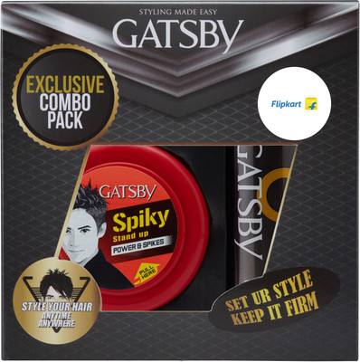 Gatsby Hair Styling Wax Power & Spikes 75g with Set & Keep Hair Spray Extreme Hold 66ml(Set of 2)