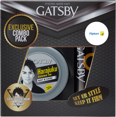 

Gatsby Hair Styling Wax Mat & Hard 75g with Set & Keep Hair Spray Extreme Hold 66ml(Set of 2)