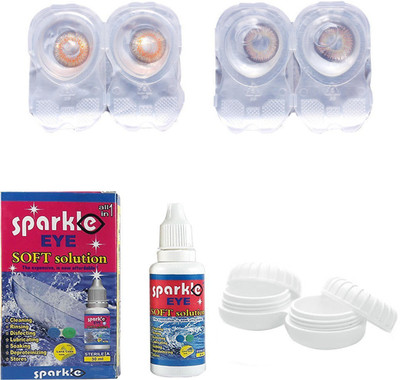 

Sparkle Eye Combo Pack Choco Brown & Hazel Monthly(0, Colored Contact Lenses, Pack of 4)