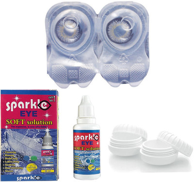 

Sparkle Eye Smoke Grey Monthly(0, Colored Contact Lenses, Pack of 1)
