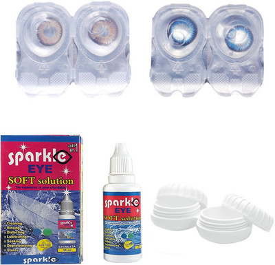 

Sparkle Eye Combo Pack Hazel & Sea Blue Monthly Contact Lens(0, Hazel, Sea BLue, Pack of 4)