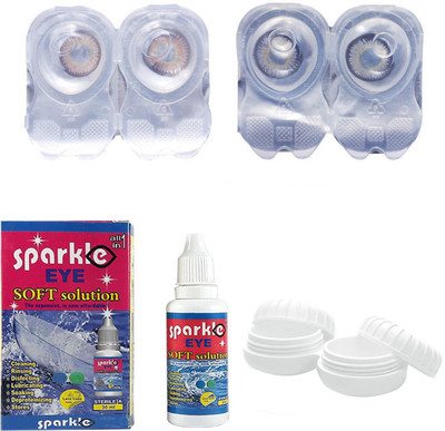 

Sparkle Eye Combo Pack Monthly Contact Lens(0, Hazel, Grey, Pack of 4)
