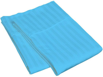 Linenovation Cotton Pillows Cover(43.18 cm*68.58 cm, Pack of 2, Light Blue)