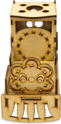 

Ritwika's 6 Compartments Wooden Wooden Train Pen Holder(light Brown)