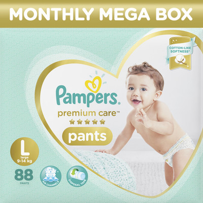 

Pampers Premium Care Pants Diapers Monthly Box Pack - L(88 Pieces)