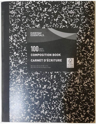 

RS PAPER Regular Note Book(BLACK COMPOSTION NOTEBOOK, Black)