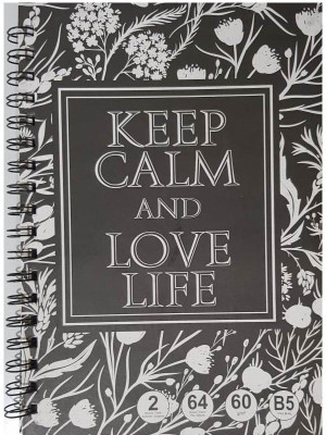 

RS PAPER B5 Note Book(B5 NOTEBOOK: KEEP CALM & LOVE LIFE, Black)