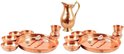 

IndianArtVilla Pack of 3 Dinner Set(Copper)