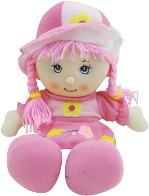 Miss & Chief Lovely Soft Fabric Pink Doll Toy with Cute Smile and Attractive Blue Eyes Rage Dolls(Pink)