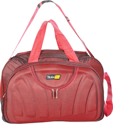 

Nice Line (Expandable) (Expandable)Maroon Polyester 50 litres Inch Travel Duffle Bag/Trolley Bag/Cabin Luggage Duffel Strolley Bag(Maroon)