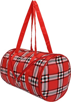 KUBER INDUSTRIES (Expandable) Rexine Gym Bag (Red) Set of 1 Pc Duffel Without Wheels