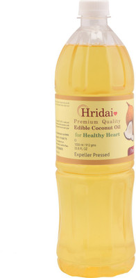 

Hridai Premium Quality Edible Coconut Oil Expeller Pressed - 1000 ml Coconut Oil Plastic Bottle(1000 ml)