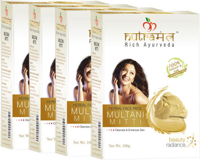 

Nutramantra Multani Mitti Natural & Paraben Free- 100 GM (Pack of 4)(400 g)