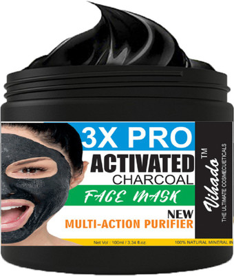 

Vihado Charcoal Mask For Blackheads and Lifeless Skin 100 ML Pack of 1 (100 ml)(100 ml)