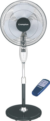

Crompton High Flo Easter - 400 mm 3 Blade Pedestal Fan(Black, Pack of 1)