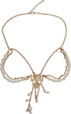 

FemNmas Pearl Head Band Hair Band(White)