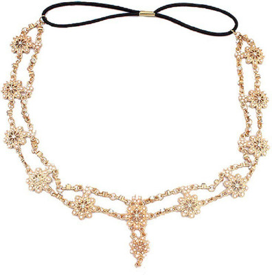 

FemNmas Bridal Head Band Hair Chain(Gold)