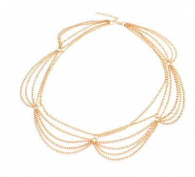 

FemNmas Party Head Chain Hair Chain(Gold)