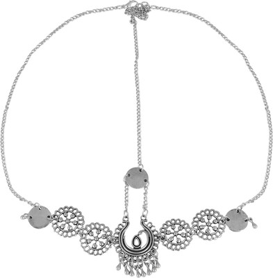 

FemNmas Antique Silver Boho Head Chain Hair Chain(Silver)