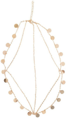 

FemNmas Cinderella Coin Head Chain Hair Chain(Gold)