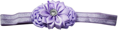 

Pinkblueindia Cute Three Satin Flowers with Diamond Embellishment Head Band(Purple)