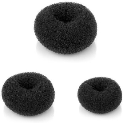 

EKAN Donut Hair Styling Tool Special For Girls For Making Hair Bun, Set Of 3, Black Hair Accessory Set(Black)