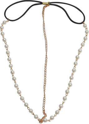 

FemNmas Pearl Head Band Hair Band(Gold)