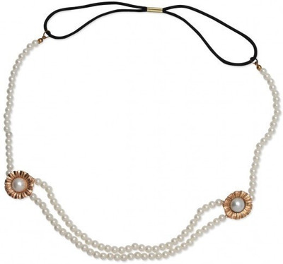 

FemNmas Pearl Simple Bridal Head Band(Gold)