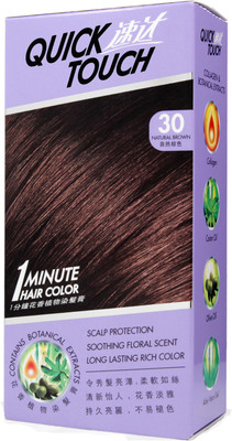 

Quick Touch Quicktouch 1 Minute Hair Dye Natural Brown - Colours hair in just 1 minute Hair Color(Natural Brown)