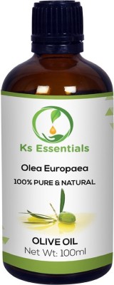 Ks Essentials Olive Carrier Oil- Pure Natural For Aromatherapy Body Massage, Skin Care & Hair Growth Hair Oil (100 ml) Hair Oil(100 ml)