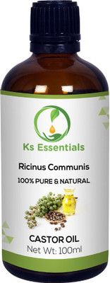 

Ks Essentials 100% Pure Castor Carrier Oil Natural & undiluted ( 100ml ) Hair Oil(100 ml)