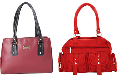 

Lady bar Shoulder Bag(Maroon)