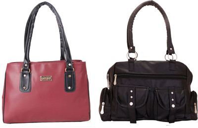 

Lady bar Shoulder Bag(Maroon)