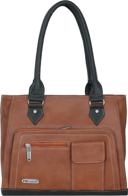 FD Fashion Shoulder Bag(Tan, Black), Black;tan