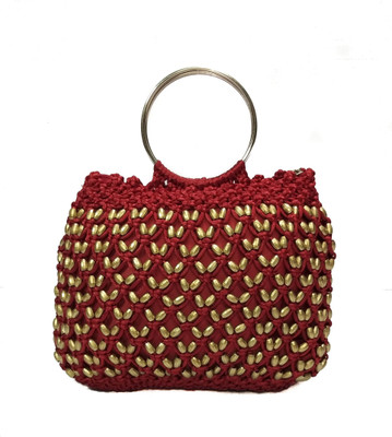 

RITA'S Hand-held Bag(Red, Gold), Gold;red