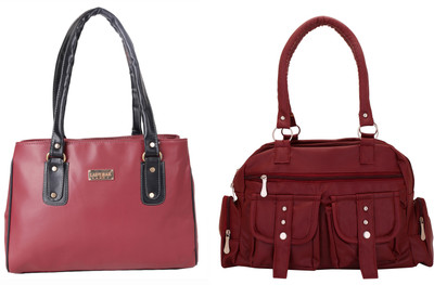 

Lady bar Shoulder Bag(Maroon)