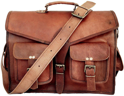 

Handcrafted exports Messenger Bag(Brown)