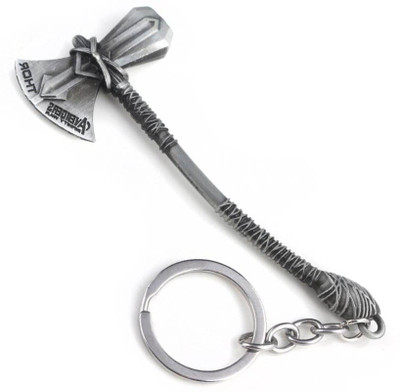 

SHT Metal Thor Silver Colour Axe keyring Key Chain
