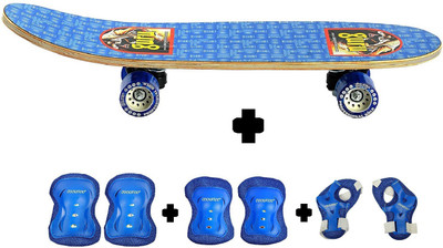 

Krazy Fitness Guru Tenacity Skateboard 24'X6'inches +Cockatoo 3 in 1 Multi-Sport Protection Skating Kit