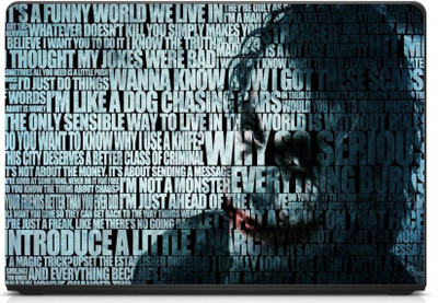 Anweshas Printed on 3M Vinyl, Premium Quality, HD, UV Printed, Laminated, Bubble Free, Scratchproof, Washable, Easy to Install Laptop Skin/Sticker/Vinyl/Cover for 13.1, 13.3, 14.1, 14.4, 15.1, 15.6 inches (JokerQuotes) vinyl Laptop Decal 15.6