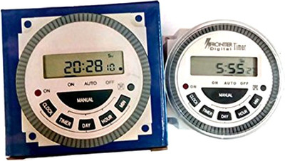 

UraXx Frontier Digital Timer Programmable Controller 5-Pin TM-619-2 Replaceable Battery(Multicolor)