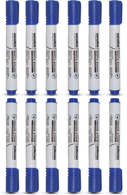 

Akshat SENATOR REFILLABLE PERMANENT BLUE COLOR MARKERS SET OF 12(Set of 12, Blue)
