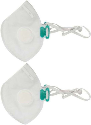 

aroraonlinetraders Anti Pollution Activated Carbon Dst Face Mask with Breathing Valve (White, Pack of 2) Anti Pollution Activated Carbon Dust Face Mask with Breathing Valve (White, Pack of 2) Mask and Respirator