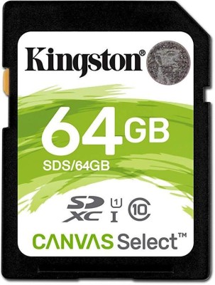 Kingston Canvas Select For Camera 64 GB SDXC UHS Class 1 80 MB/s  Memory Card