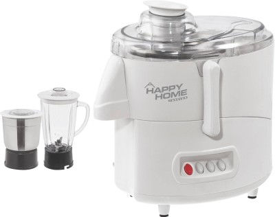 

HAPPY HOME Max-II juicer mixer grinder II 500W II 100% Copper II Heavy duty motor II NO. 1 performance II 2 Jar 500 Juicer Mixer Grinder(White, 2 Jars)