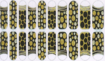 

Lootkabazaar Adhesive Long Lasting Stickers For Women_NAS018(Gold::White)